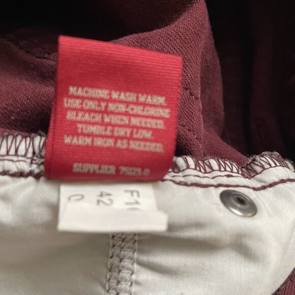 Boys Maroon Skinny Denim Jeans Adjustable Waist Elastics Size 10 R u Arizona Jea - Picture 10 of 10